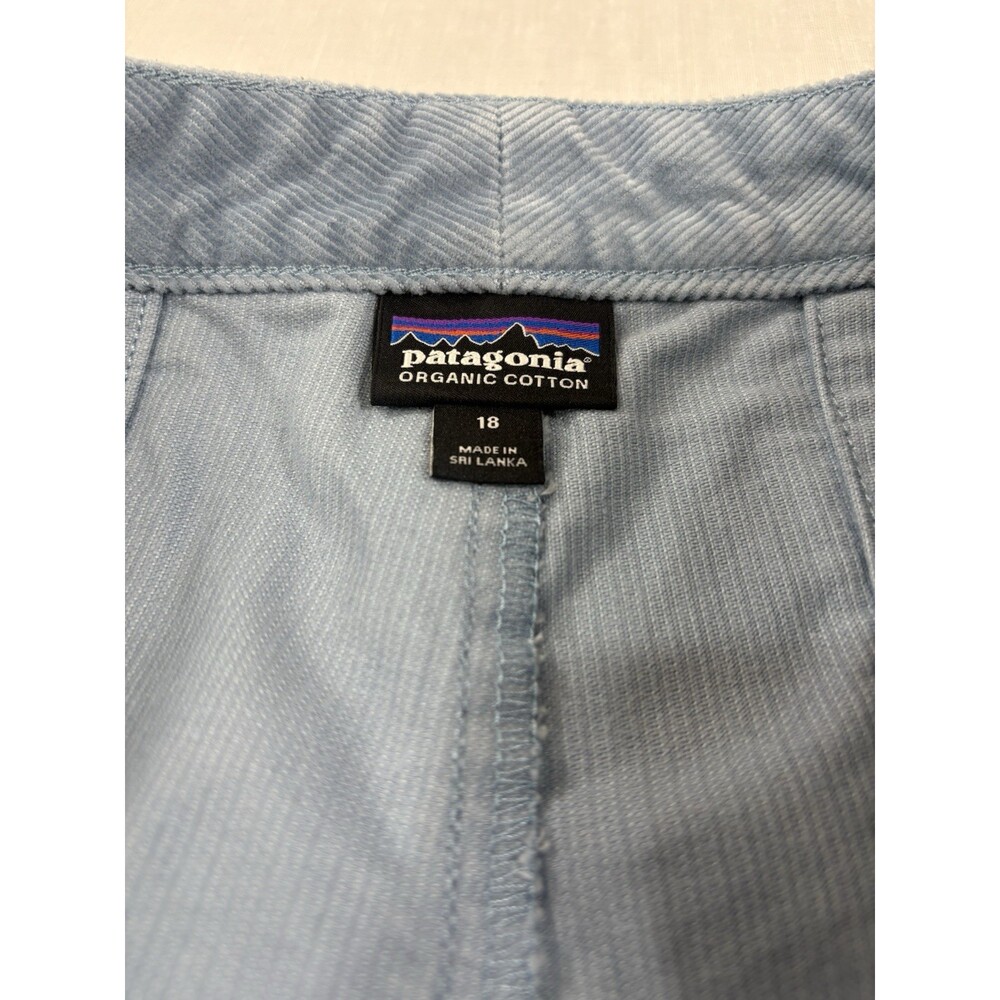 Patagonia Sky Blue Corduroy Shorts Size 18 With 3” Inseam. - Picture 5 of 6